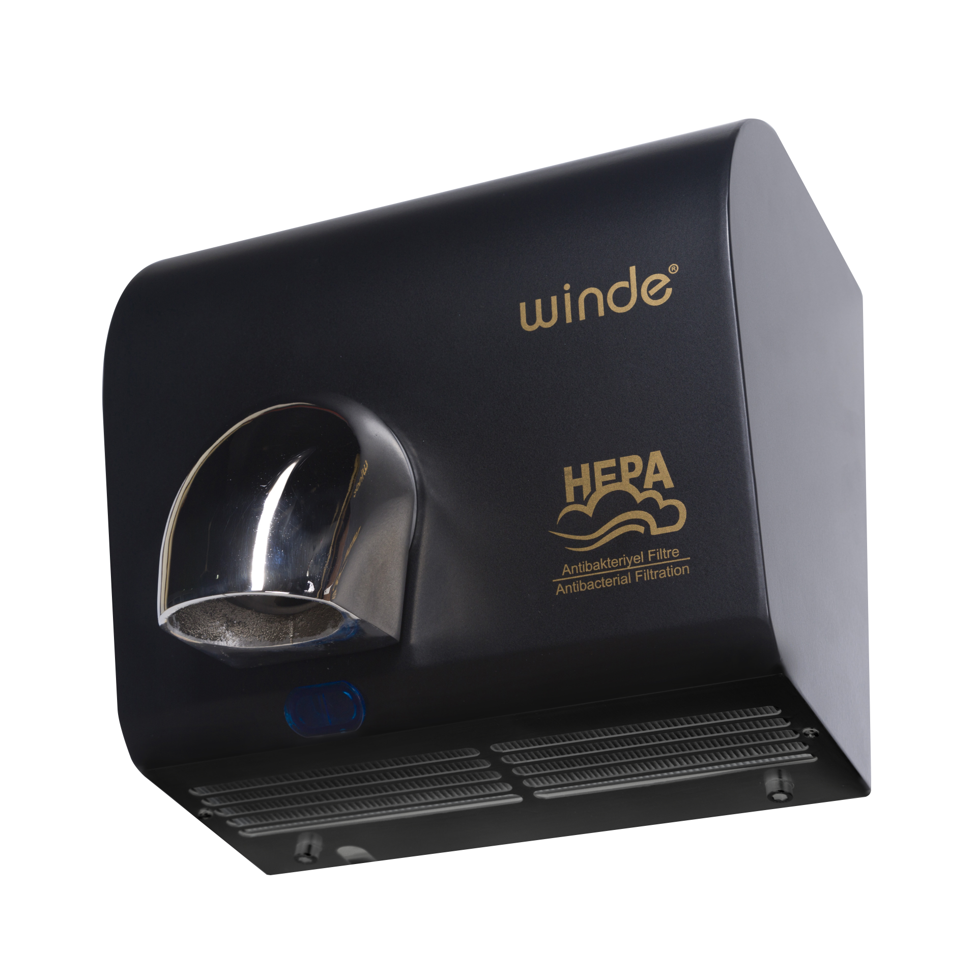 Pw250 2500W Paslanmaz Çelik Fotoselli El Kurutma Makinası Siyah